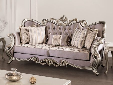 Albacete Champagne Purple Sofa For Discount