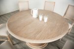 Orbetello Distressed Natural 54  Round Dining Table For Sale