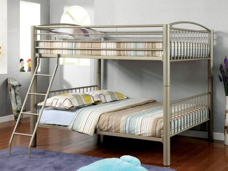 Lovia Metallic Gold Full Full Bunk Bed Fashion