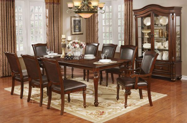 Sylvana Brown Cherry Espresso Dining Table For Discount