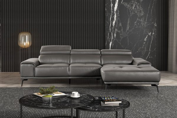 Vadso Dark Gray Sectional, Right Chaise For Cheap