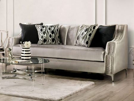 Elicia Silver Black Sofa Hot on Sale