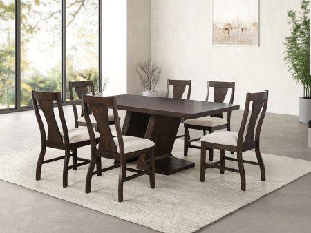 Holsworthy Espresso Dining Table For Discount