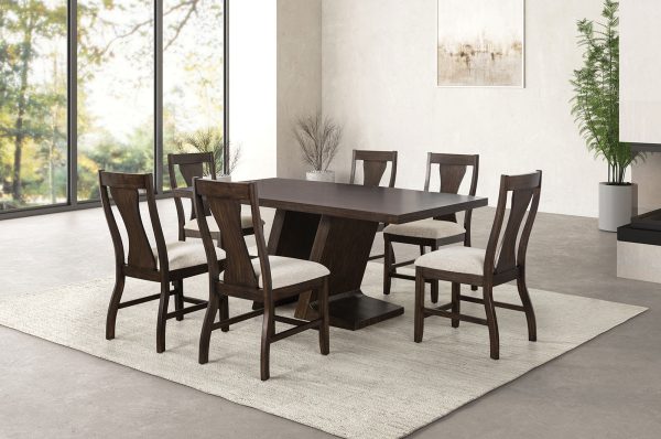 Holsworthy Espresso Dining Table For Discount