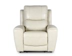 Laurel Dual -Power Leather Recliner, Ivory Online now