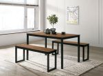 Tripoli Walnut Black 3 Pc. Dining Set For Sale