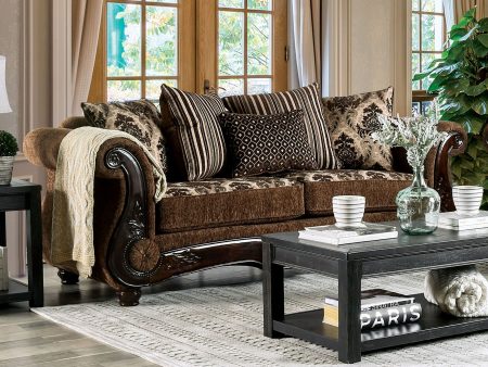 Tilde Brown Dark Walnut Sofa Cheap