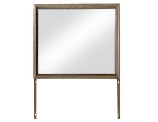 Sonoma 44″ Framed Mirror, Cocoa Gray Oak Finish With Mounting Brackets Online now