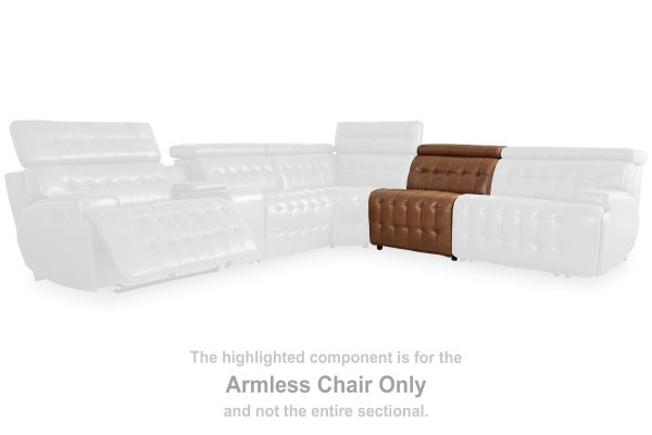 Temmpton Chocolate Armless Chair Online Sale