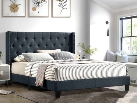 Serenity Charcoal King Platform Bed Online Hot Sale