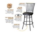 Stellan 30″ Bar Stool, Swivel Online Hot Sale