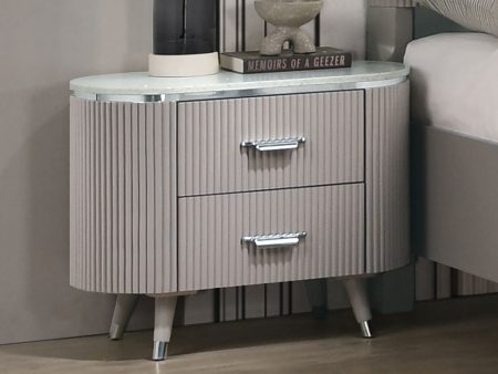 Aldridge Light Gray Nightstand Cheap