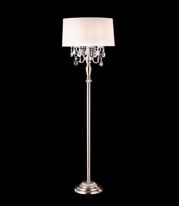 Sophy White Chrome Floor Lamp For Discount