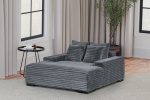 Edna Charcoal Chaise Lounge Sale