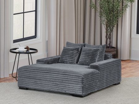 Edna Charcoal Chaise Lounge Sale