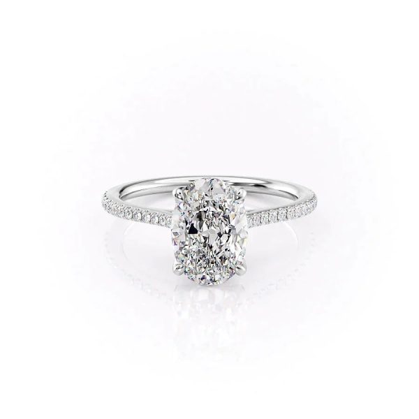 The Pave Madison Set With A 2 Carat Oval Moissanite Fashion