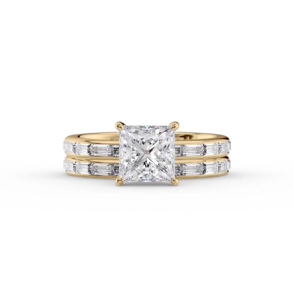 The Jennifer Set With A 5 Carat Princess Moissanite For Cheap