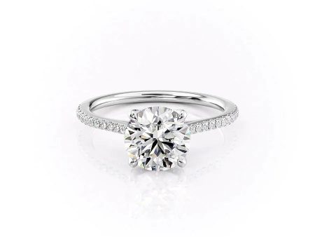 The Pave Madison Set With A 4.5 Carat Round Moissanite Online