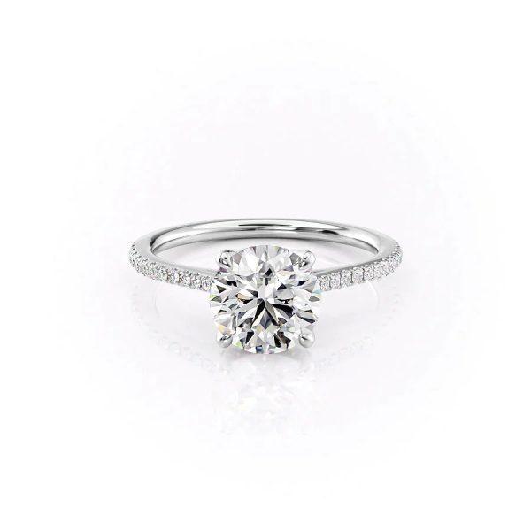 The Pave Madison Set With A 4.5 Carat Round Moissanite Online