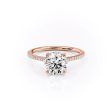 The Pave Madison Set With A 4 Carat Round Moissanite on Sale