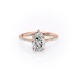 The Pave Madison Set With A 4.5 Carat Pear Moissanite Sale