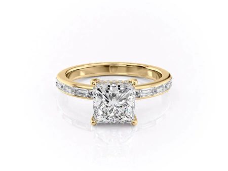 The Jennifer Set With A 4.5 Carat Princess Moissanite Discount