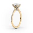 The Pave Madison Set With A 4.5 Carat Round Moissanite on Sale