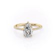 The Pave Madison Set With A 3.5 Carat Pear Moissanite Cheap