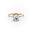 The Pave Madison Set With A 2 Carat Round Moissanite Online Hot Sale