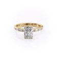 The Jennifer Set With A 4.5 Carat Radiant Moissanite on Sale