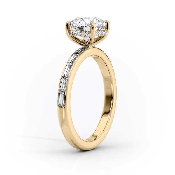 The Jennifer Set With A 4.5 Carat Radiant Moissanite on Sale