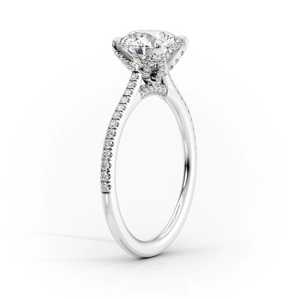 The Pave Madison Set With A 3 Carat Round Moissanite Cheap