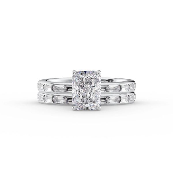 The Jennifer Set With A 3.5 Carat Radiant Moissanite For Discount