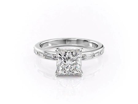 The Jennifer Set With A 4 Carat Princess Moissanite Online Sale