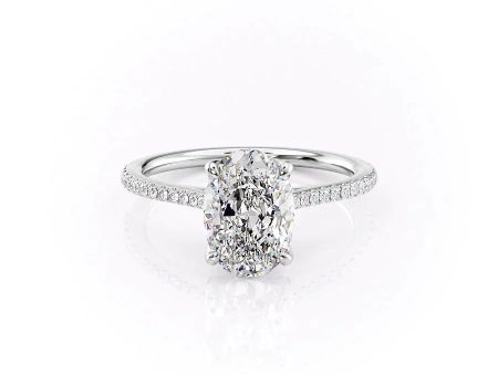 The Pave Madison Set With A 2.5 Carat Oval Moissanite Online