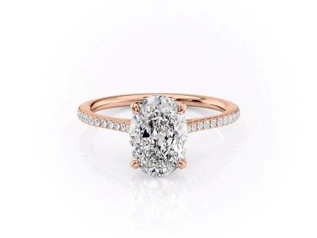 The Pave Madison Set With A 1 Carat Oval Moissanite Hot on Sale