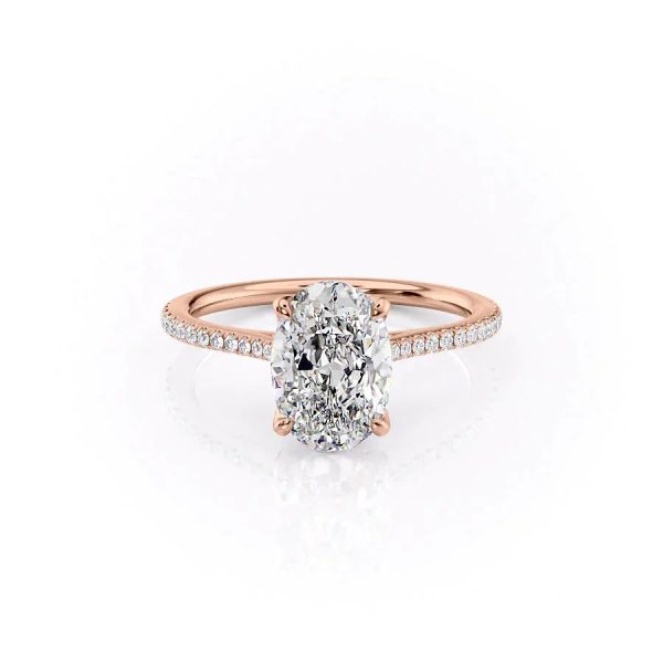 The Pave Madison Set With A 1 Carat Oval Moissanite Hot on Sale